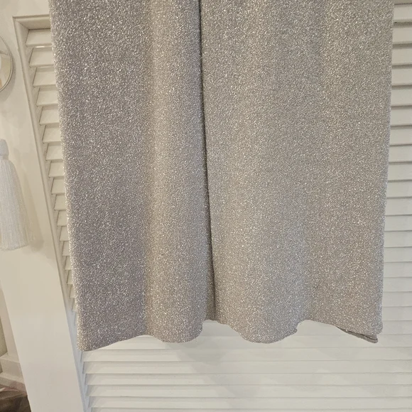 PatBO LUREX SILVER CUT OUT MAXI DRESS SZ 6 US - Picture 8 of 15